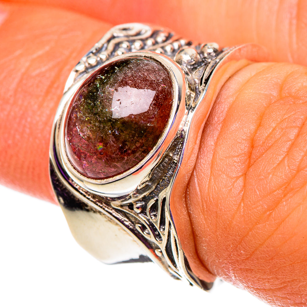 Watermelon Tourmaline Rings handcrafted by Ana Silver Co - RING100809