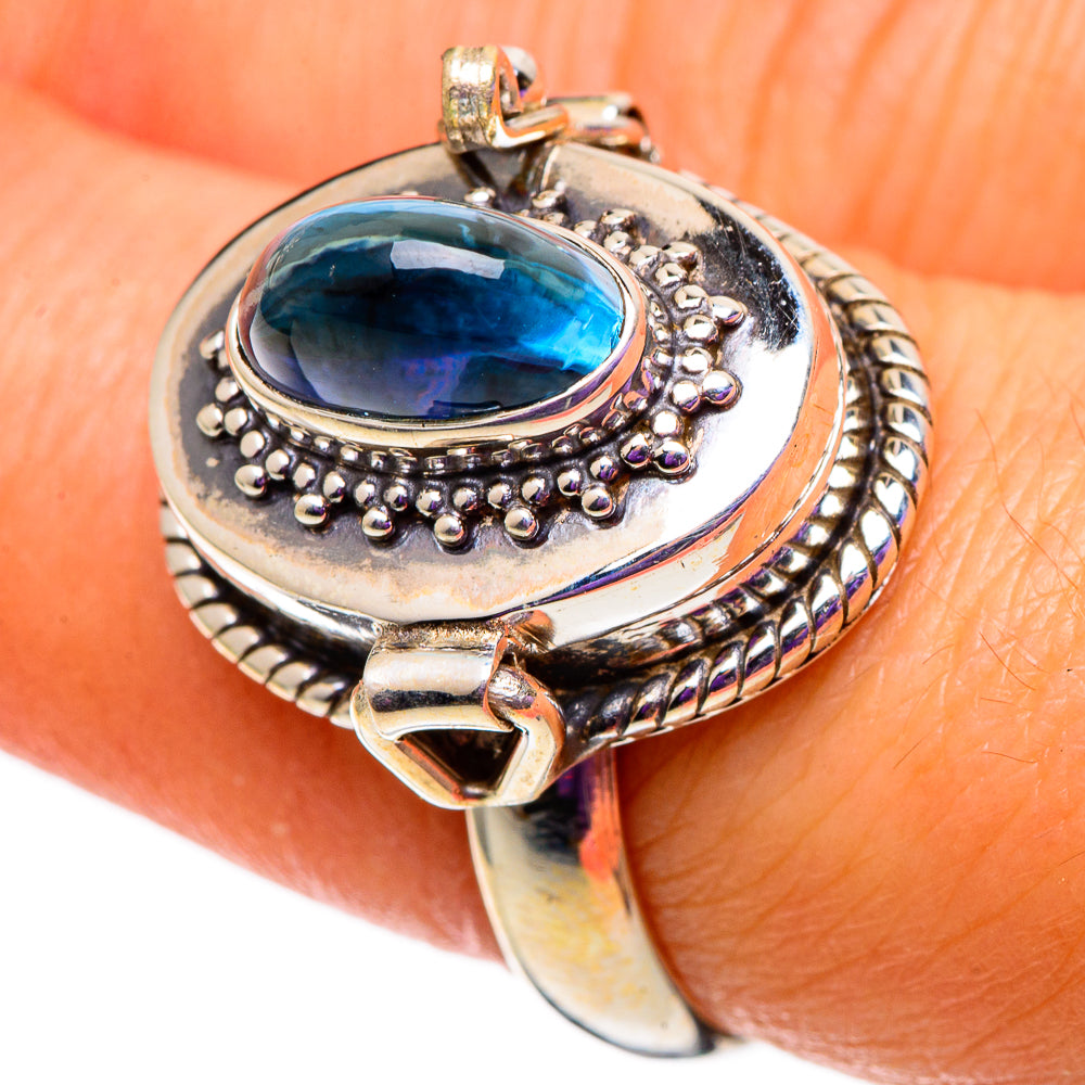 Blue Tourmaline Rings handcrafted by Ana Silver Co - RING100812