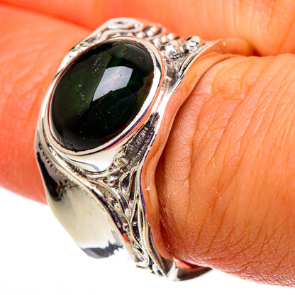 Green Tourmaline Rings handcrafted by Ana Silver Co - RING100813