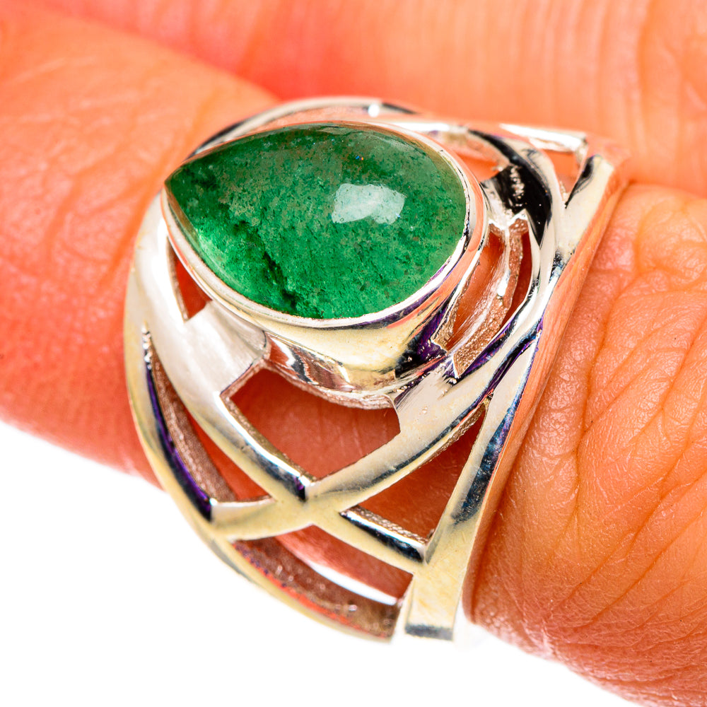 Green Aventurine Rings handcrafted by Ana Silver Co - RING100815