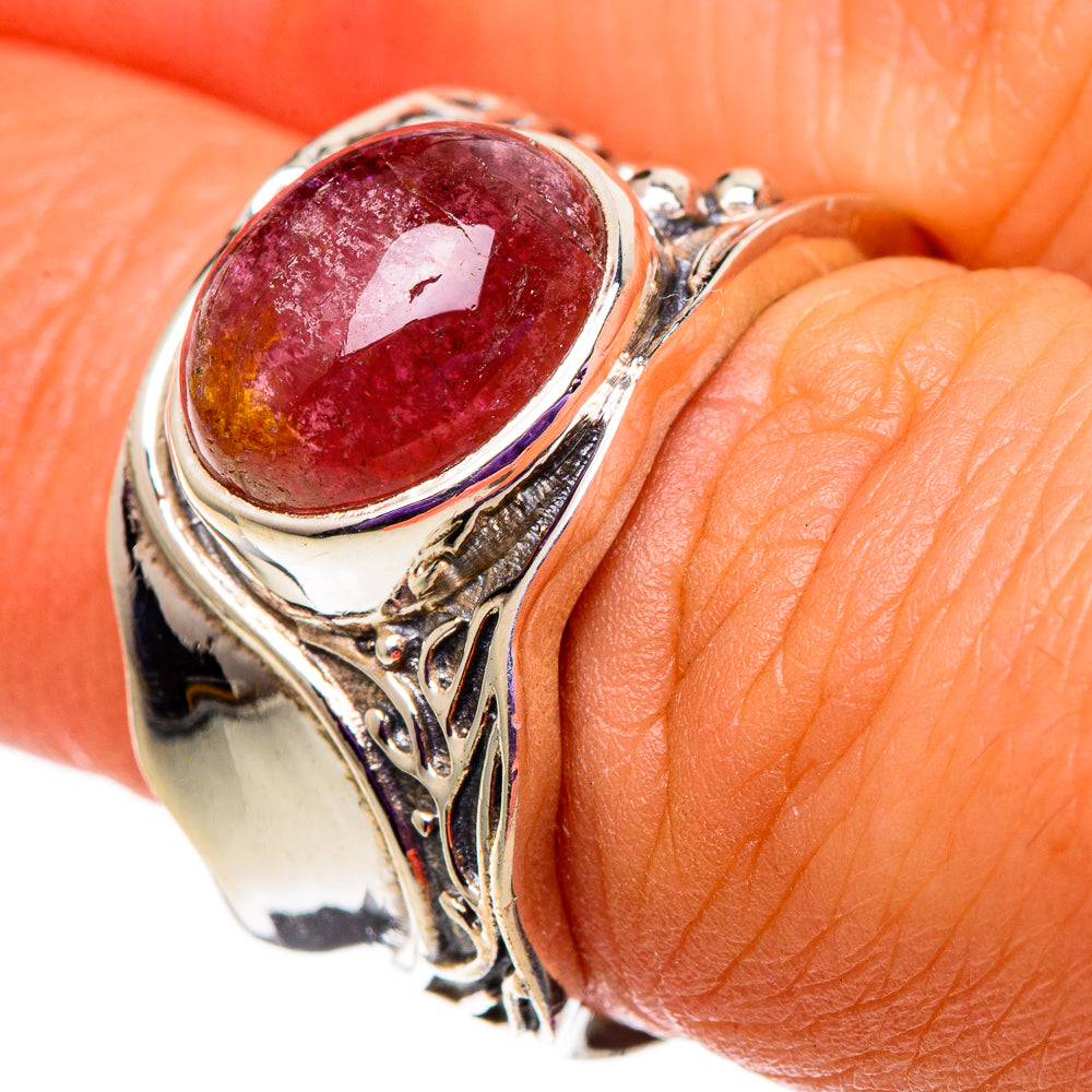 Pink Tourmaline Rings handcrafted by Ana Silver Co - RING100816