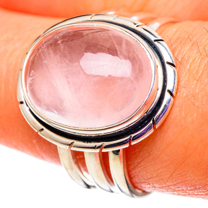 Rose Quartz Rings handcrafted by Ana Silver Co - RING100817