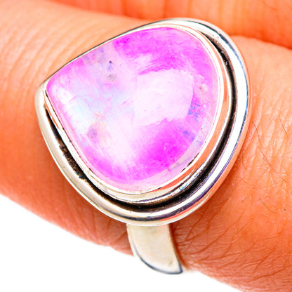 Pink Moonstone Rings handcrafted by Ana Silver Co - RING100818