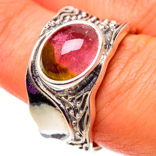 Watermelon Tourmaline Rings handcrafted by Ana Silver Co - RING100819