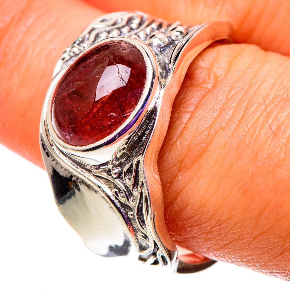Pink Tourmaline Rings handcrafted by Ana Silver Co - RING100822