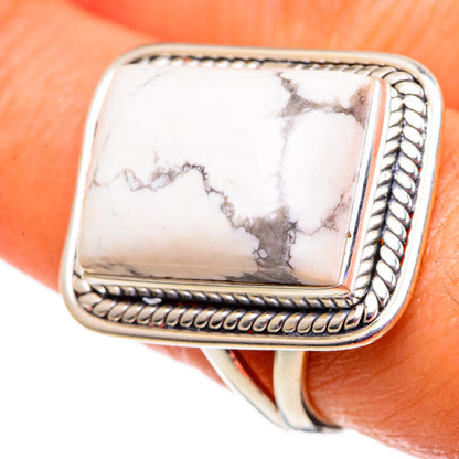 Howlite Rings handcrafted by Ana Silver Co - RING100826