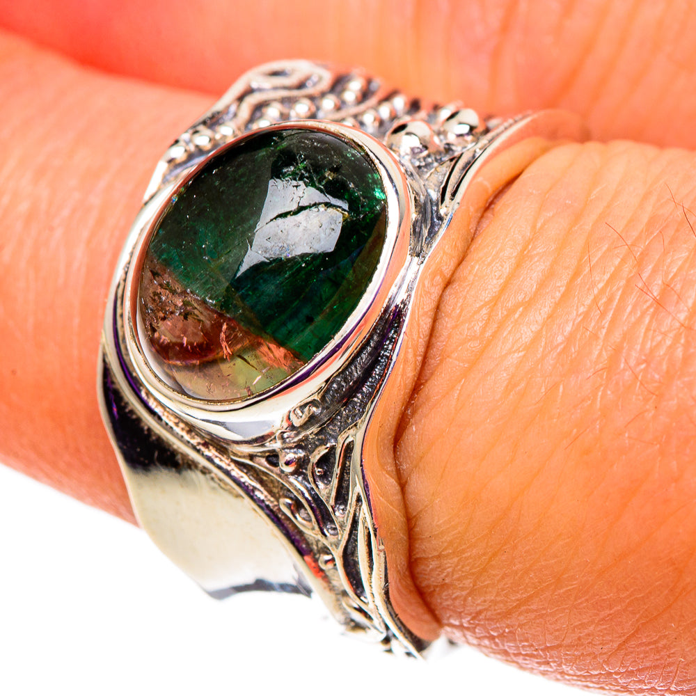 Watermelon Tourmaline Rings handcrafted by Ana Silver Co - RING100829