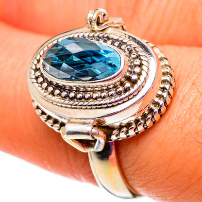 Swiss Blue Topaz Rings handcrafted by Ana Silver Co - RING100831