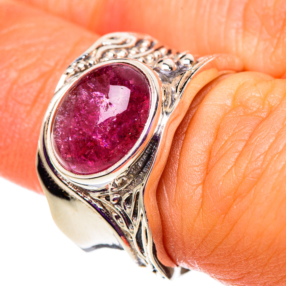 Pink Tourmaline Rings handcrafted by Ana Silver Co - RING100835