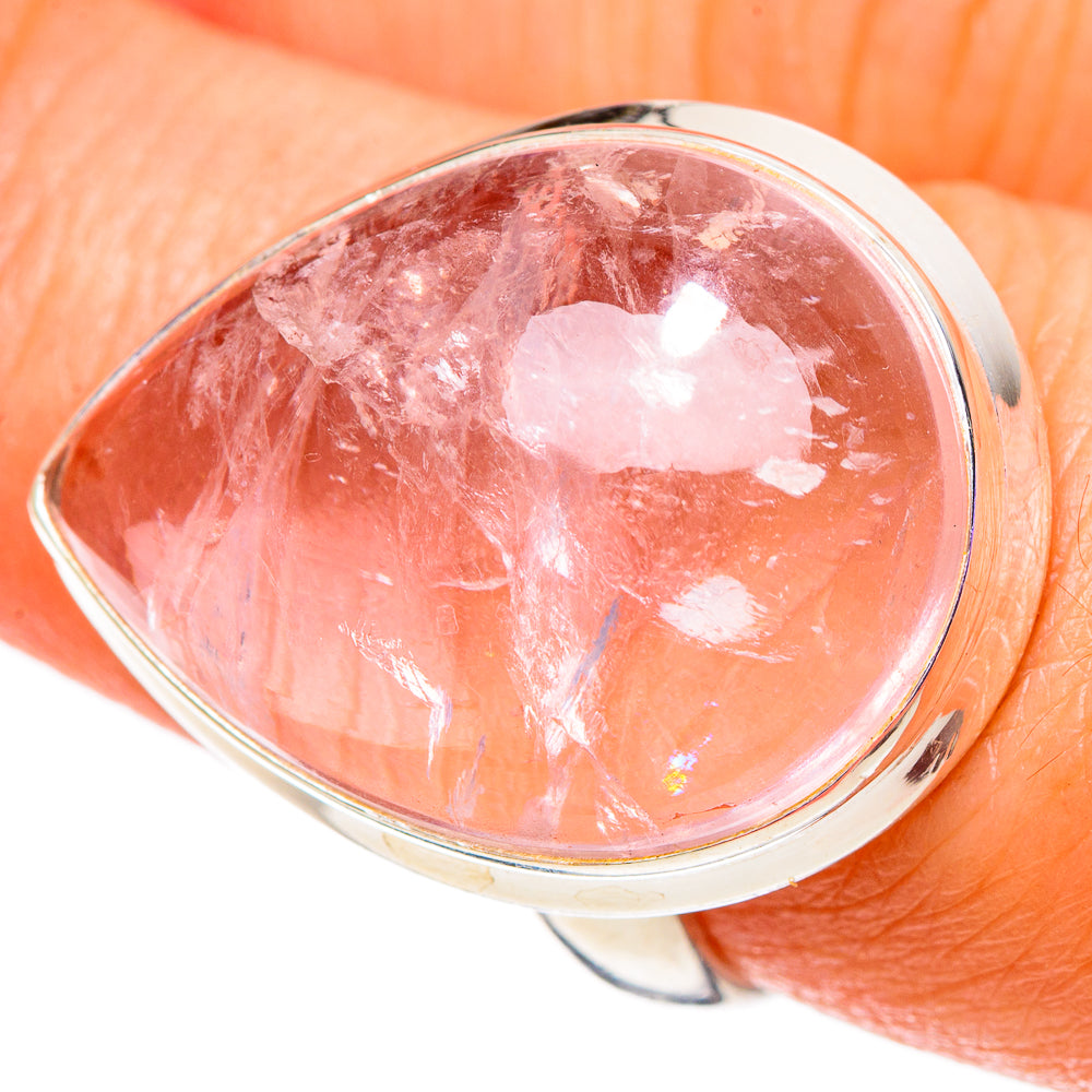 Rose Quartz Rings handcrafted by Ana Silver Co - RING100836