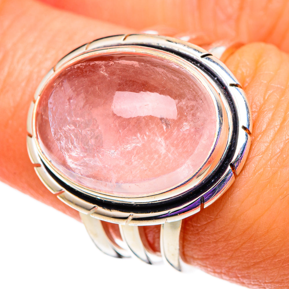 Rose Quartz Rings handcrafted by Ana Silver Co - RING100837
