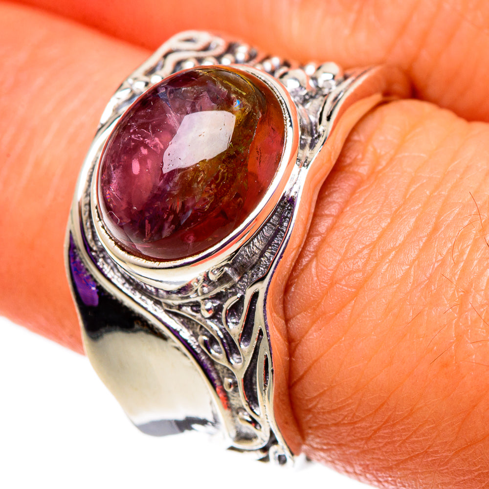 Pink Tourmaline Rings handcrafted by Ana Silver Co - RING100846