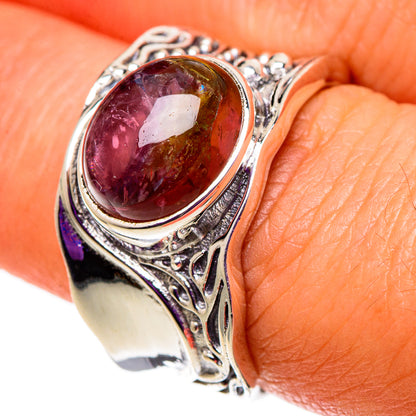 Pink Tourmaline Rings handcrafted by Ana Silver Co - RING100846