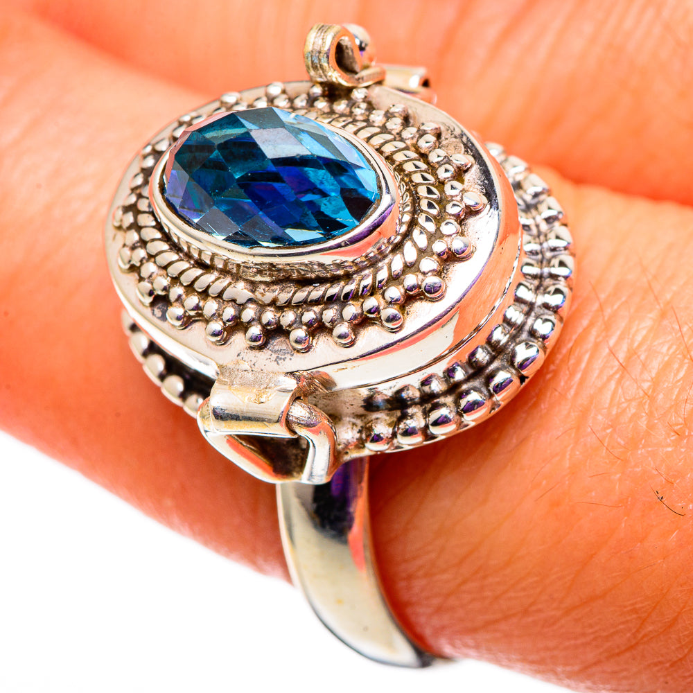 Swiss Blue Topaz Rings handcrafted by Ana Silver Co - RING100847