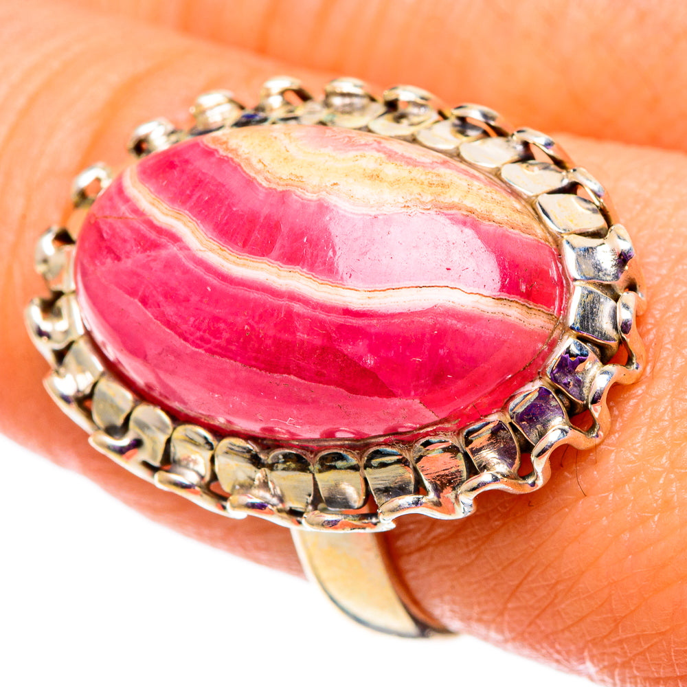 Rhodochrosite Rings handcrafted by Ana Silver Co - RING100853