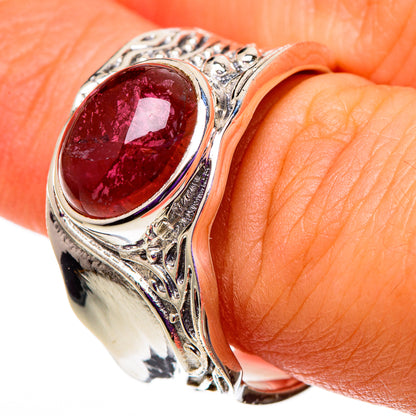 Pink Tourmaline Rings handcrafted by Ana Silver Co - RING100862