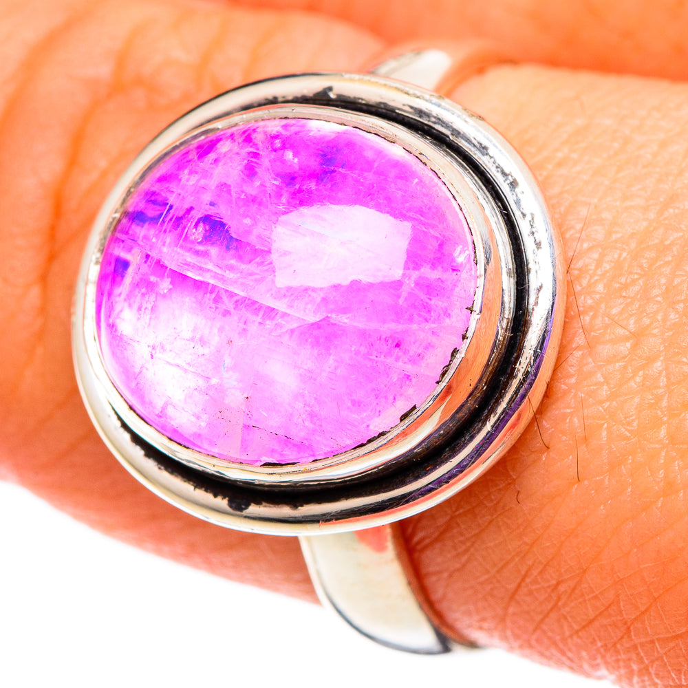 Pink Moonstone Rings handcrafted by Ana Silver Co - RING100863