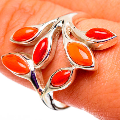 Mediterranean Red Coral Rings handcrafted by Ana Silver Co - RING100876