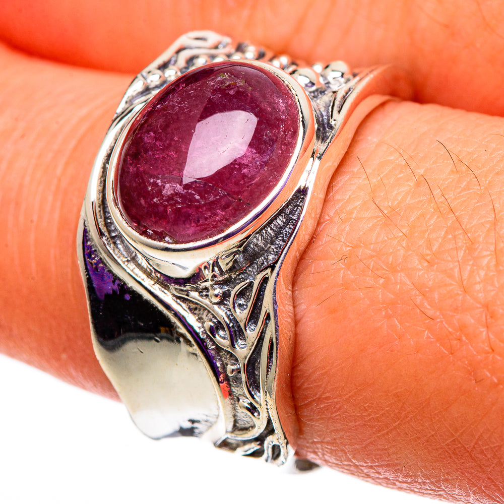 Pink Tourmaline Rings handcrafted by Ana Silver Co - RING100877