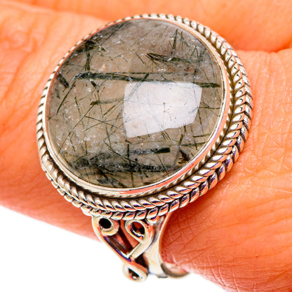 Tourmalinated Quartz Rings handcrafted by Ana Silver Co - RING100879