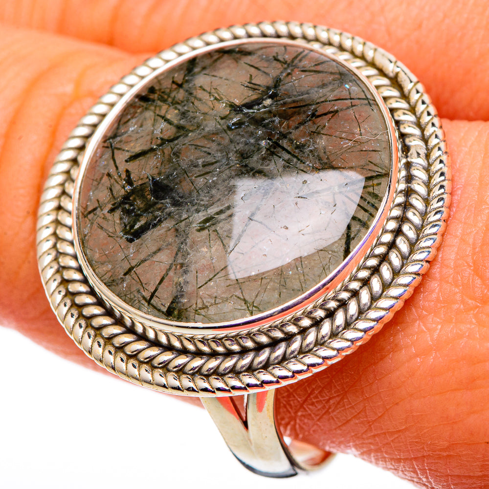 Tourmalinated Quartz Rings handcrafted by Ana Silver Co - RING100880