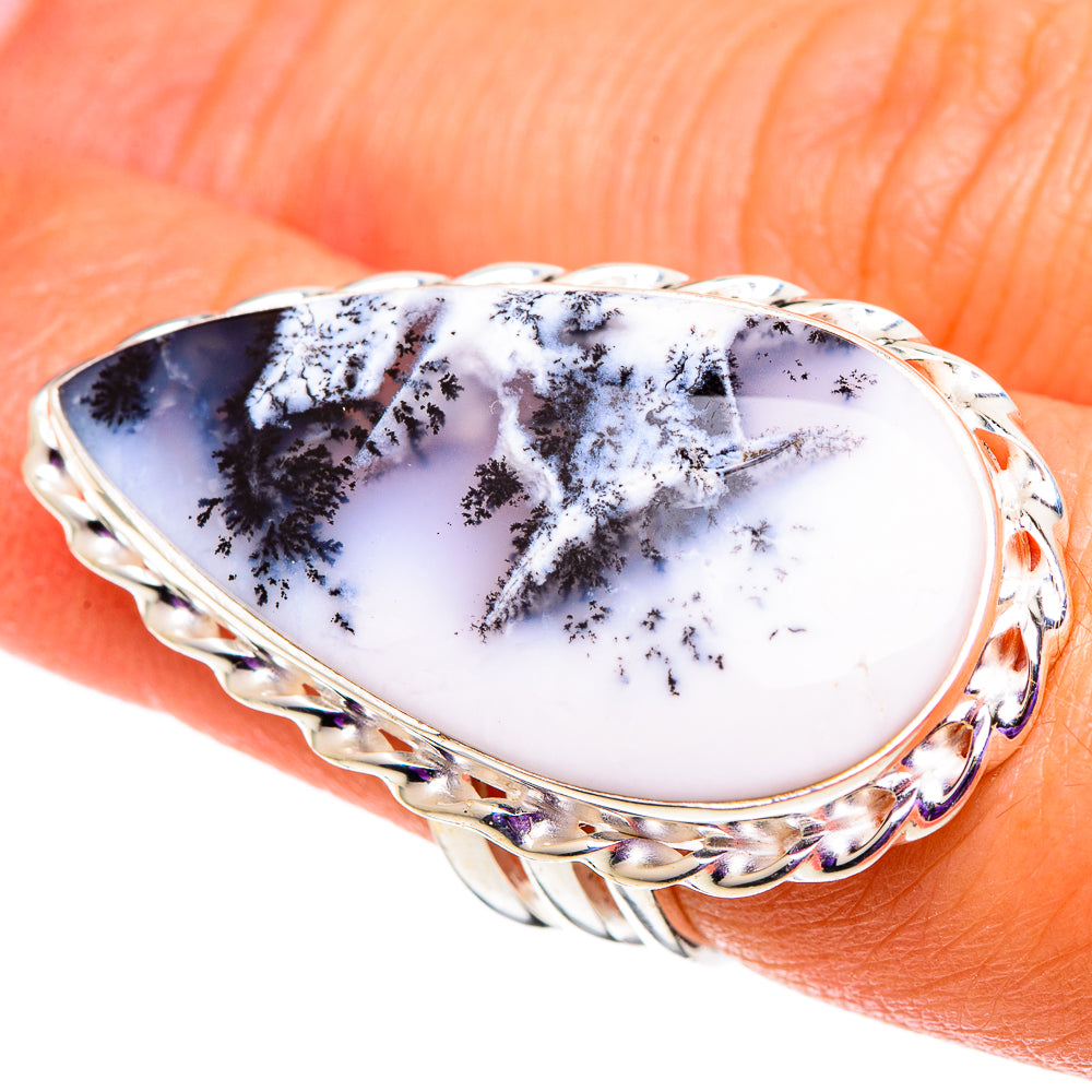 Dendritic Opal Rings handcrafted by Ana Silver Co - RING100881