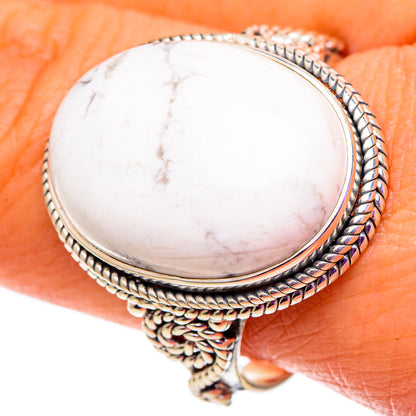 Howlite Rings handcrafted by Ana Silver Co - RING100883