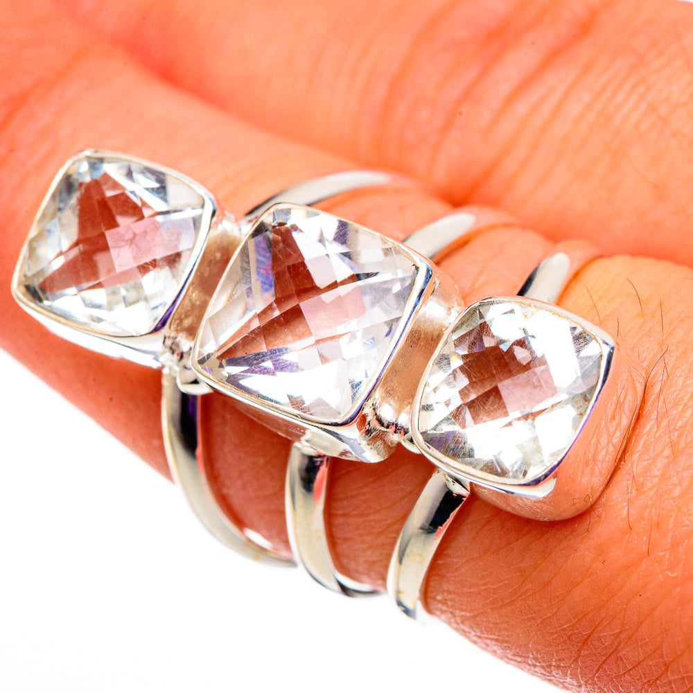 Green Amethyst Rings handcrafted by Ana Silver Co - RING100891