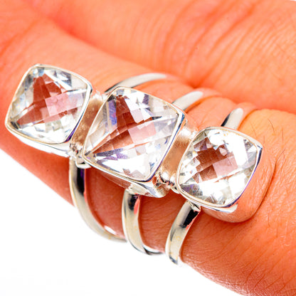 Green Amethyst Rings handcrafted by Ana Silver Co - RING100891