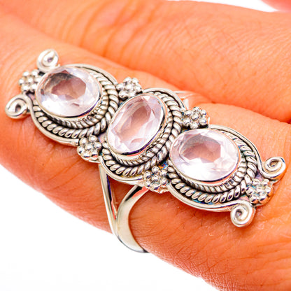 Rose Quartz Rings handcrafted by Ana Silver Co - RING100893