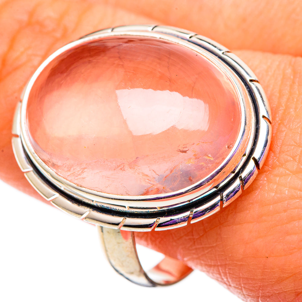 Rose Quartz Rings handcrafted by Ana Silver Co - RING100895