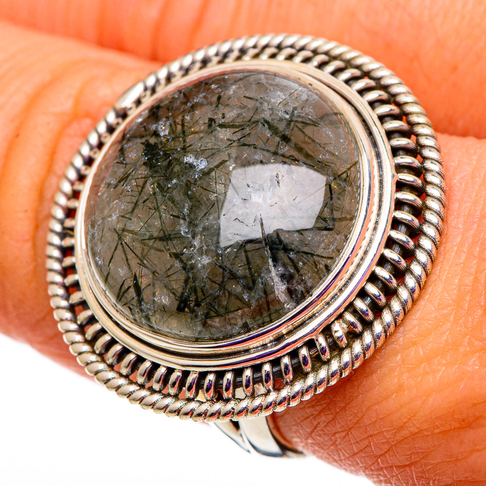Tourmalinated Quartz Rings handcrafted by Ana Silver Co - RING100898