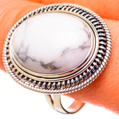 Howlite Rings handcrafted by Ana Silver Co - RING100900