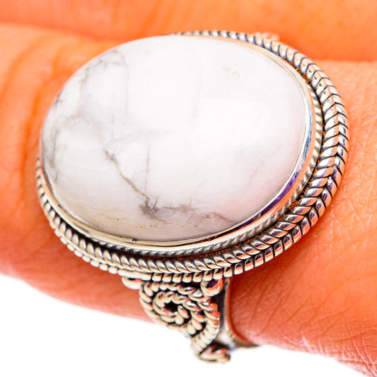 Howlite Rings handcrafted by Ana Silver Co - RING100901