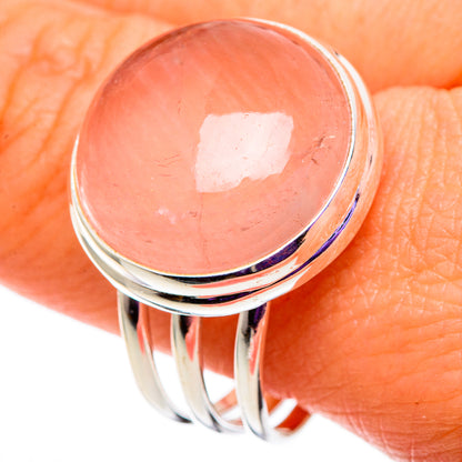 Rose Quartz Rings handcrafted by Ana Silver Co - RING100908