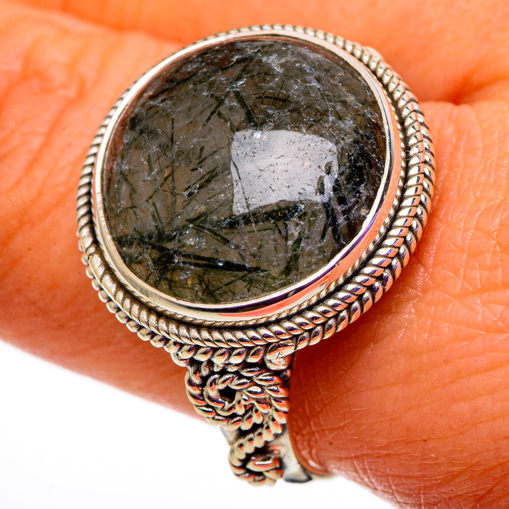Tourmalinated Quartz Rings handcrafted by Ana Silver Co - RING100911