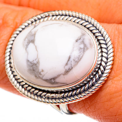 Howlite Rings handcrafted by Ana Silver Co - RING100915