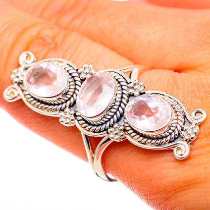 Rose Quartz Rings handcrafted by Ana Silver Co - RING100917