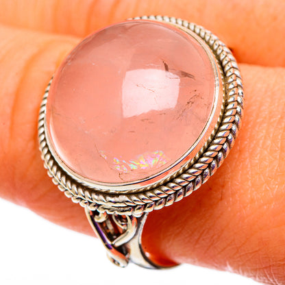 Rose Quartz Rings handcrafted by Ana Silver Co - RING100923