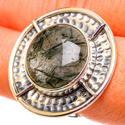 Tourmalinated Quartz Rings handcrafted by Ana Silver Co - RING100927