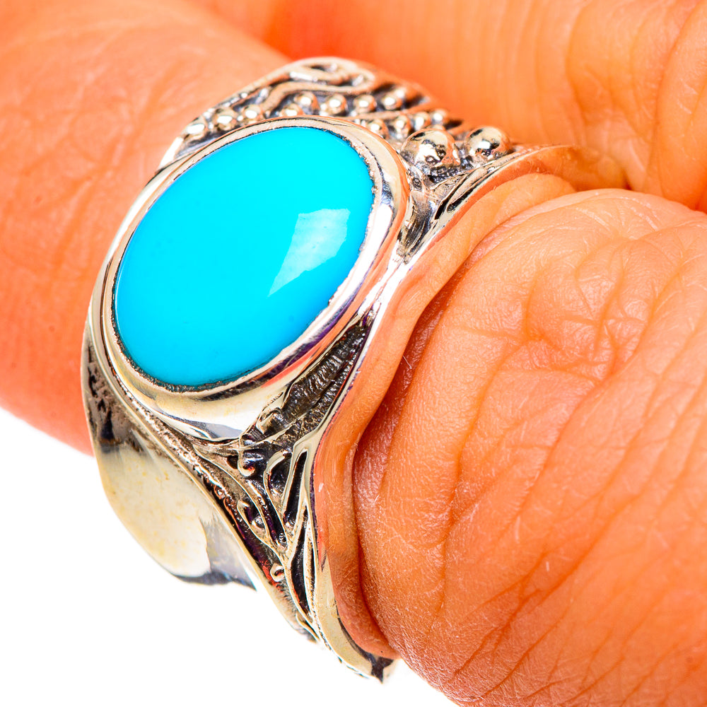 Sleeping Beauty Turquoise Rings handcrafted by Ana Silver Co - RING100935
