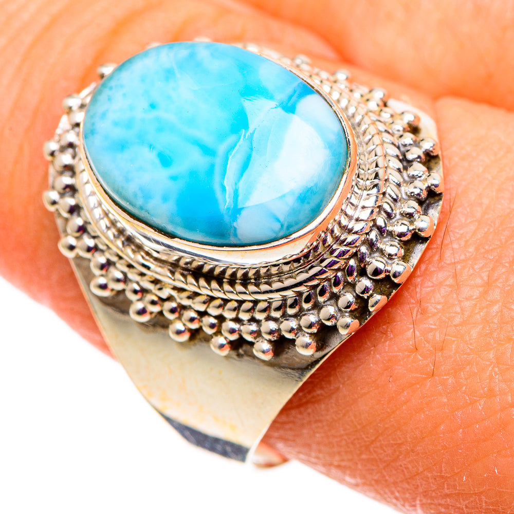 Larimar Rings handcrafted by Ana Silver Co - RING100936