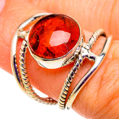 Baltic Amber Rings handcrafted by Ana Silver Co - RING100946