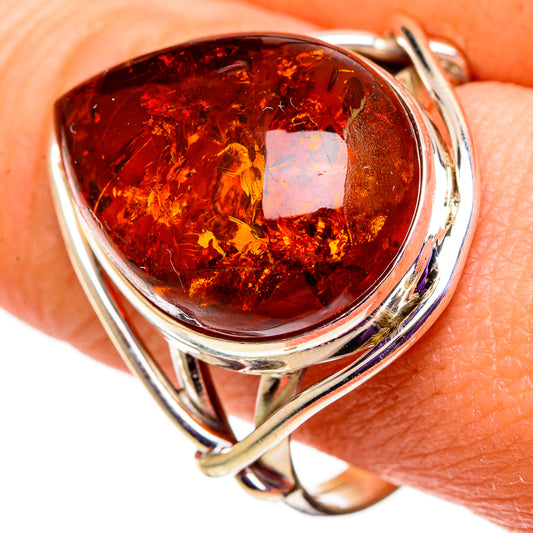 Baltic Amber Rings handcrafted by Ana Silver Co - RING100947