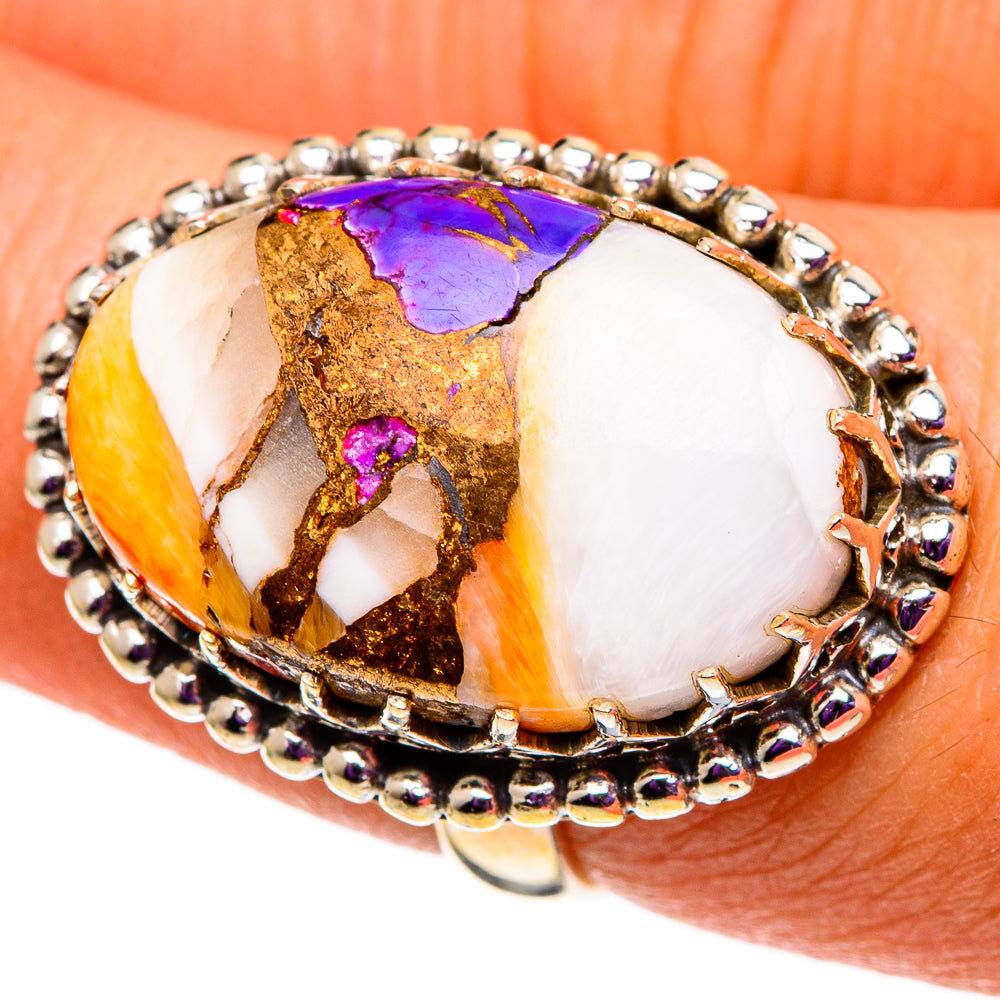 Spiny Oyster Turquoise Rings handcrafted by Ana Silver Co - RING100957