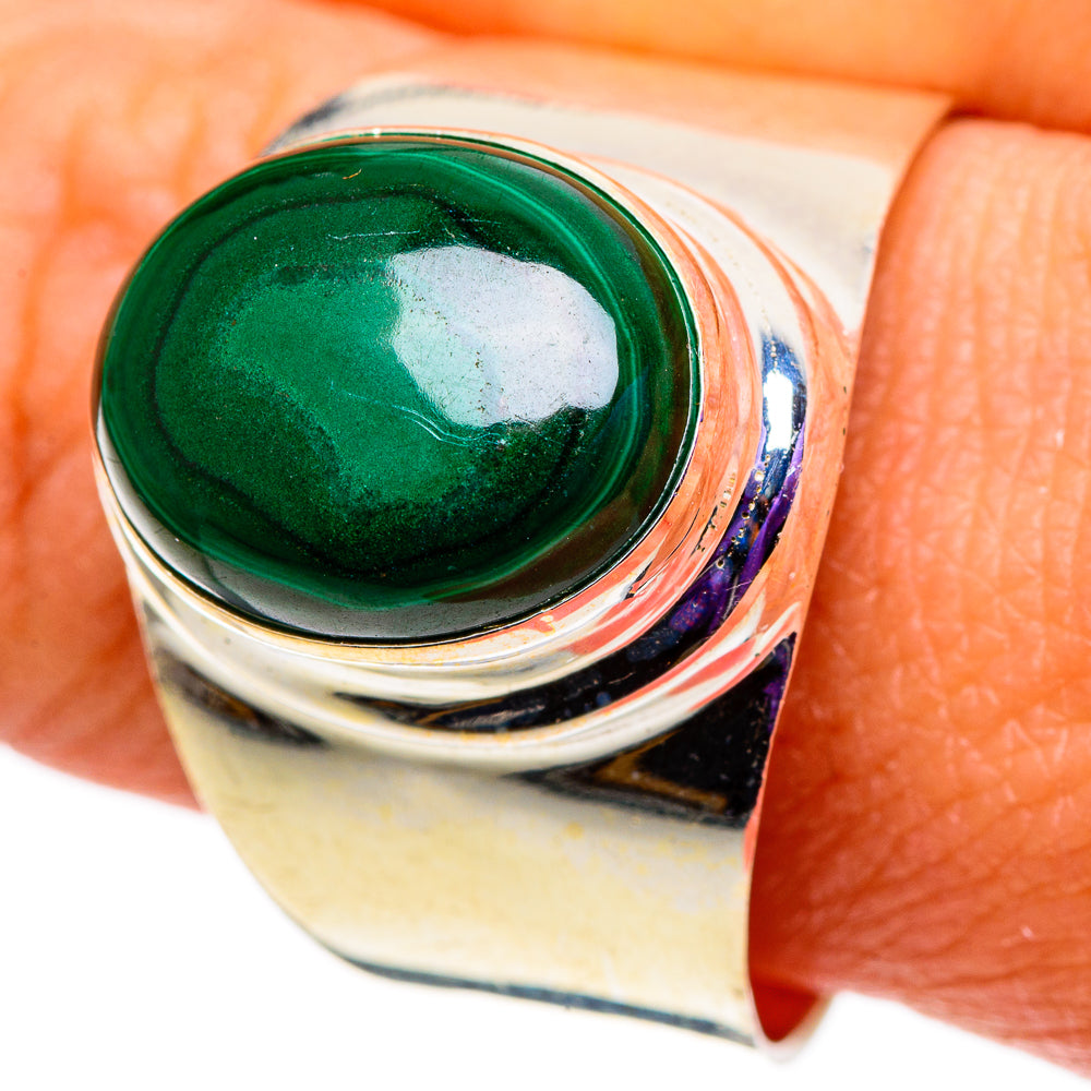 Malachite Rings handcrafted by Ana Silver Co - RING100968