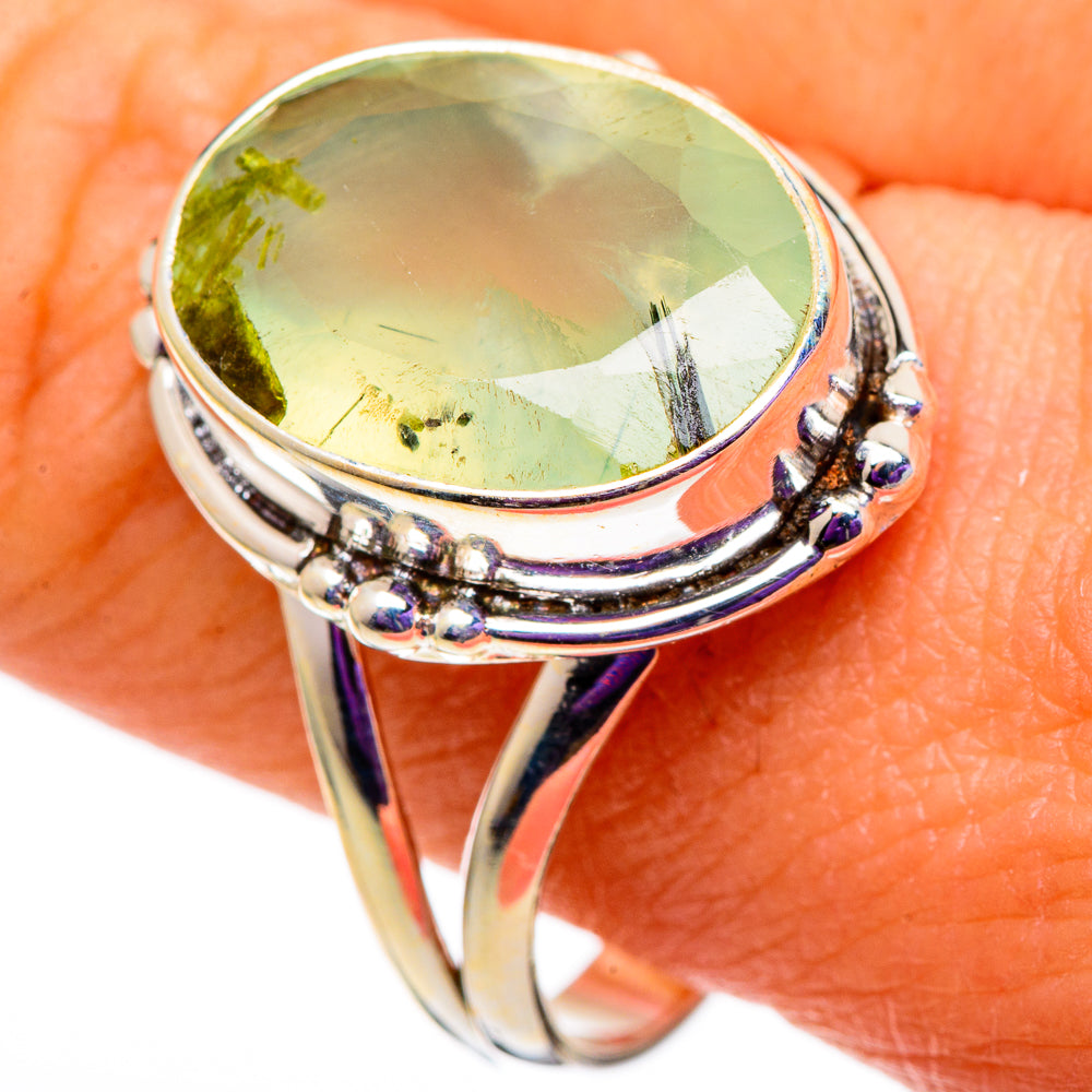 Prehnite Rings handcrafted by Ana Silver Co - RING100969