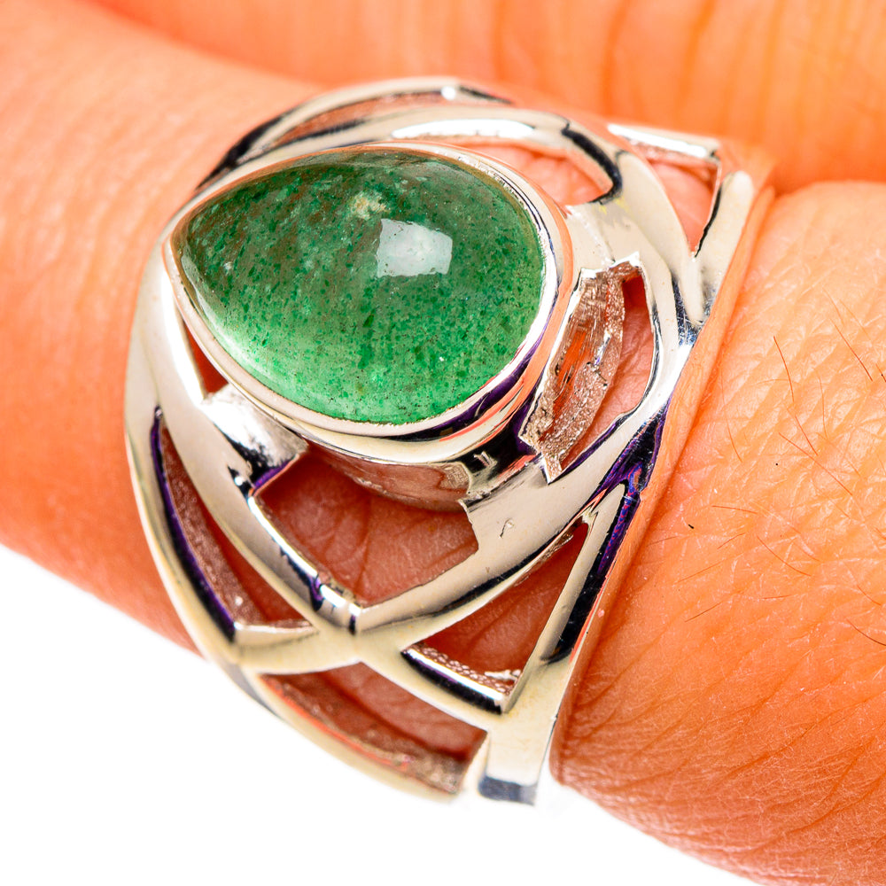 Green Aventurine Rings handcrafted by Ana Silver Co - RING100970