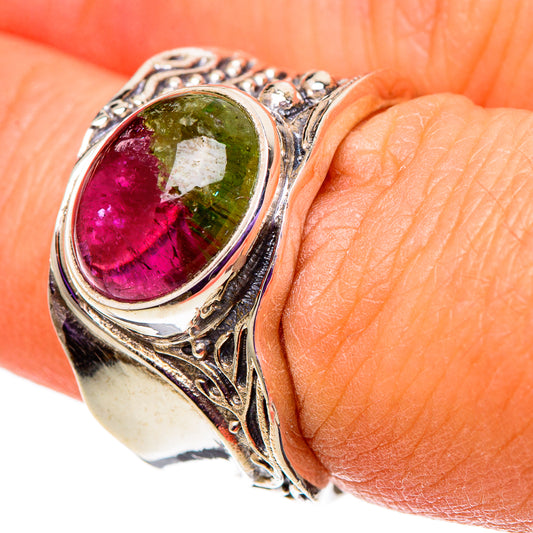 Watermelon Tourmaline Rings handcrafted by Ana Silver Co - RING100988