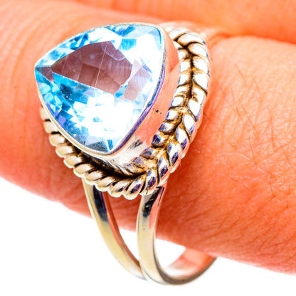 Blue Topaz Rings handcrafted by Ana Silver Co - RING100993